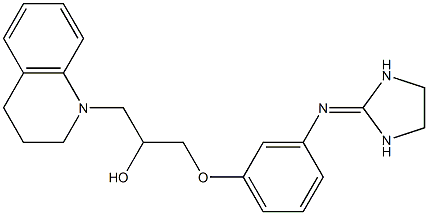 1-[3-[(Imidazolidin-2-ylidene)amino]phenoxy]-3-[(1,2,3,4-tetrahydroquinolin)-1-yl]-2-propanol Structure