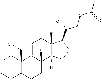21-Acetyloxy-19-chloro-pregn-9(11)-en-20-one Struktur