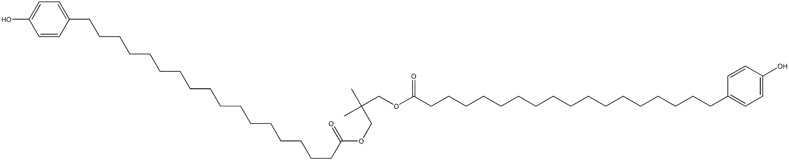 Bis[18-(4-hydroxyphenyl)stearic acid]2,2-dimethylpropane-1,3-diyl ester Structure
