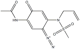 N-[4-(Acetylamino)-6-diazo-3-oxo-1,4-cyclohexadien-1-yl]-N-(2-propenyl)methanesulfonamide Structure