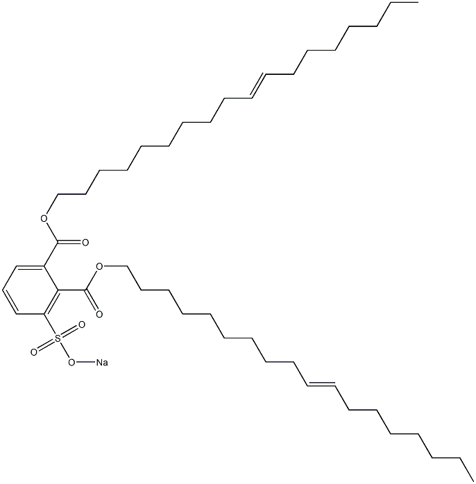 3-(Sodiosulfo)phthalic acid di(10-octadecenyl) ester Struktur