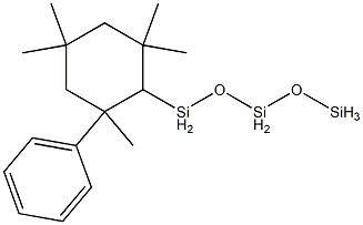 2,4,4,6,6-Pentamethyl-2-phenylcyclohexanetrisiloxane Struktur