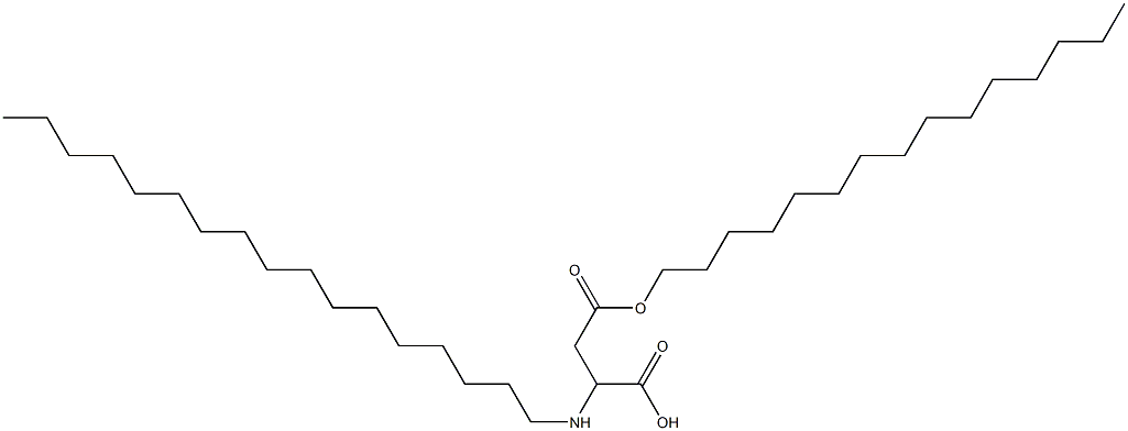 2-Heptadecylamino-3-(pentadecyloxycarbonyl)propionic acid 结构式
