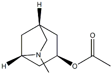 Acetic acid [1R,3R,5S,(-)]-6-methyl-6-azabicyclo[3.2.1]octane-3-yl ester Struktur