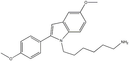 1-(6-Aminohexyl)-5-methoxy-2-(4-methoxyphenyl)-1H-indole Structure