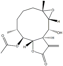  (3aR,4R,5R,6S,10R,11S,11aS)-Decahydro-3-methylene-4-hydroxy-11-acetoxy-6,10-dimethyl-5,6-epoxycyclodeca[b]furan-2(3H)-one