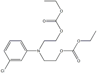 m-クロロ-N,N-ビス[2-(エトキシカルボニルオキシ)エチル]アニリン 化学構造式