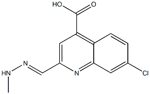 7-クロロ-2-[(2-メチルヒドラゾノ)メチル]キノリン-4-カルボン酸 化学構造式