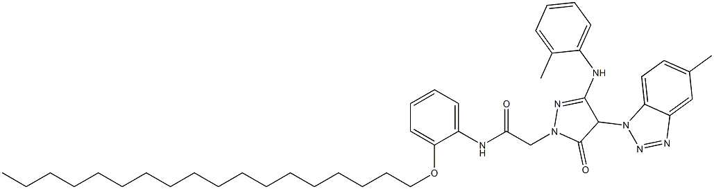 1-[(2-Octadecyloxyphenyl)aminocarbonylmethyl]-3-(2-methylanilino)-4-(5-methyl-1H-benzotriazol-1-yl)-5(4H)-pyrazolone