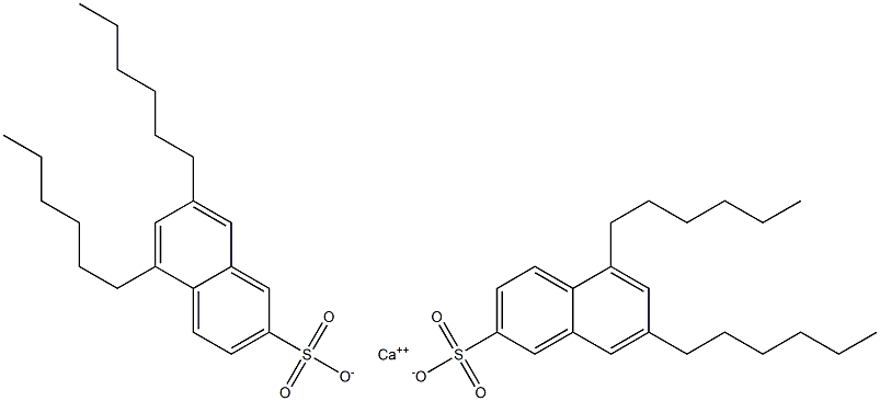 Bis(5,7-dihexyl-2-naphthalenesulfonic acid)calcium salt Structure