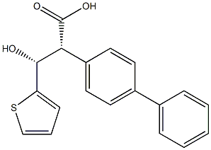 (2R,3R)-2-(4-Phenylphenyl)-3-hydroxy-3-(2-thienyl)propionic acid Structure
