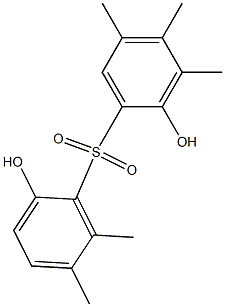 2,2'-Dihydroxy-3,4,5,5',6'-pentamethyl[sulfonylbisbenzene],,结构式