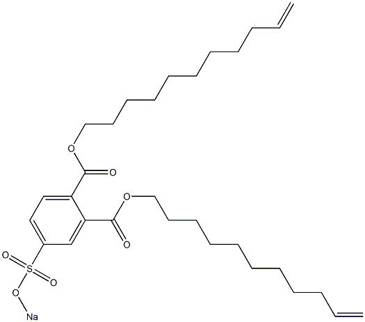 4-(Sodiosulfo)phthalic acid di(10-undecenyl) ester Struktur