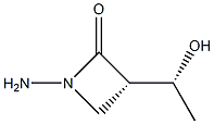 (3S)-1-Amino-3-[(R)-1-hydroxyethyl]azetidin-2-one 结构式