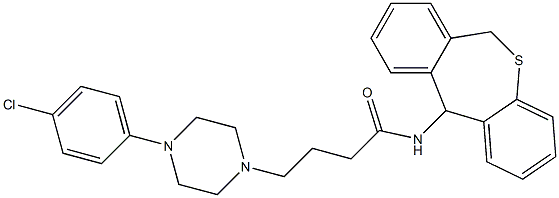 4-[4-(4-Chlorophenyl)-1-piperazinyl]-N-[(6,11-dihydrodibenzo[b,e]thiepin)-11-yl]butyramide Struktur