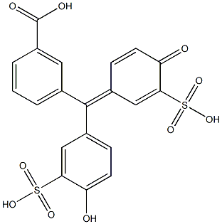2-Hydroxy-5-[(3-carboxyphenyl)(4-oxo-3-sulfo-2,5-cyclohexadien-1-ylidene)methyl]benzenesulfonic acid