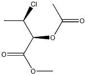 (2S,3R)-2-Acetoxy-3-chlorobutyric acid methyl ester 结构式
