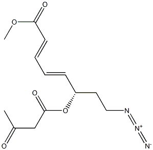 (2E,4E,6S)-8-Azido-6-acetoacetyloxy-2,4-octadienoic acid methyl ester Structure