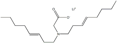 N,N-ジ(3-オクテニル)グリシンリチウム 化学構造式
