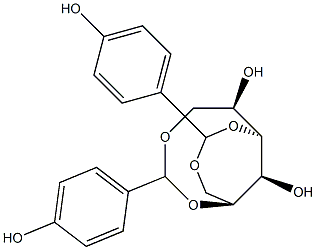 1-O,5-O:3-O,6-O-Bis(4-hydroxybenzylidene)-L-glucitol Structure