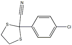 2-(4-Chlorophenyl)-1,3-dithiolane-2-carbonitrile Struktur
