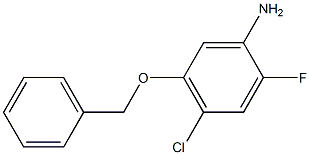 2-フルオロ-4-クロロ-5-ベンジルオキシアニリン 化学構造式