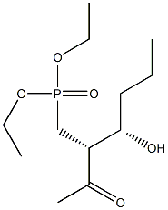 [(2R,3S)-2-Acetyl-3-hydroxyhexyl]phosphonic acid diethyl ester Structure
