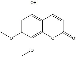5-Hydroxy-7,8-dimethoxy-2H-1-benzopyran-2-one Struktur