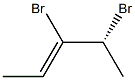 [Z,R,(+)]-3,4-Dibromo-2-pentene Structure
