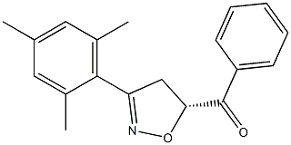 (5R)-3-Mesityl-5-benzoyl-2-isoxazoline Struktur