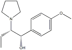 (1S,2S)-1-(p-Methoxyphenyl)-2-(1-pyrrolidinyl)-1-butanol 结构式