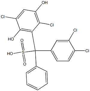 (3,4-Dichlorophenyl)(2,5-dichloro-3,6-dihydroxyphenyl)phenylmethanesulfonic acid