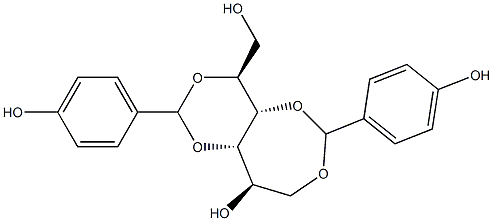 1-O,4-O:3-O,5-O-Bis(4-hydroxybenzylidene)-L-glucitol Structure