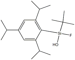 tert-Butylfluoro(2,4,6-triisopropylphenyl)silanol Struktur