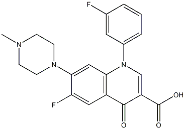 6-Fluoro-1-(3-fluorophenyl)-1,4-dihydro-7-(4-methyl-1-piperazinyl)-4-oxoquinoline-3-carboxylic acid