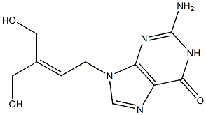 9-[4-ヒドロキシ-3-ヒドロキシメチル-2-ブテニル]-2-アミノ-1,9-ジヒドロ-6H-プリン-6-オン 化学構造式
