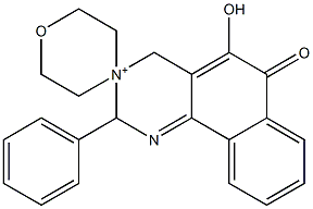 4,6-Dihydro-5-hydroxy-6-oxo-2-phenylspiro[benzo[h]quinazolin-3-ium-3(2H),4'-morpholine]