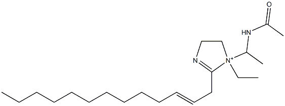 1-[1-(Acetylamino)ethyl]-1-ethyl-2-(2-tridecenyl)-2-imidazoline-1-ium Structure