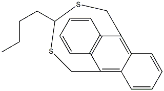 9,10-(メタノチオペンタノチオメタノ)アントラセン 化学構造式
