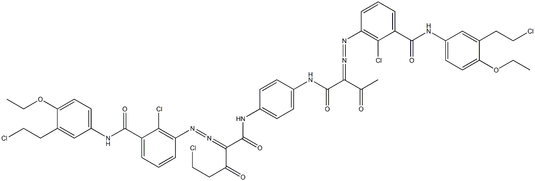 3,3'-[2-(Chloromethyl)-1,4-phenylenebis[iminocarbonyl(acetylmethylene)azo]]bis[N-[3-(2-chloroethyl)-4-ethoxyphenyl]-2-chlorobenzamide]|