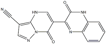 6-[(3-Oxo-3,4-dihydroquinoxalin)-2-yl]-3-cyanopyrazolo[1,5-a]pyrimidin-7(4H)-one Structure