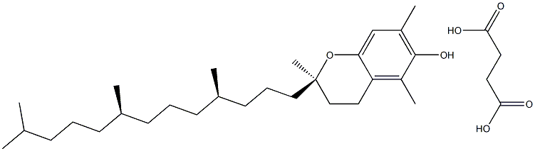 (2R)-3,4-Dihydro-2,5,7-trimethyl-2-[(4R,8R)-4,8,12-trimethyltridecyl]-2H-1-benzopyran-6-ol hydrogen succinate Struktur