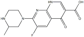 6-Fluoro-1,4-dihydro-4-oxo-7-(3-methyl-1-piperazinyl)-1,8-naphthyridine-3-carboxylic acid|
