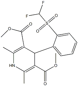 4-[o-(Difluoromethylsulfonyl)phenyl]-1,4-dihydro-2,6-dimethyl-3,5-pyridinedicarboxylic acid dimethyl ester Struktur