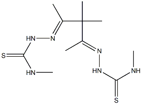 (2E,4E)-3,3-ジメチルペンタン-2,4-ジオンビス(4-メチルチオセミカルバゾン) 化学構造式