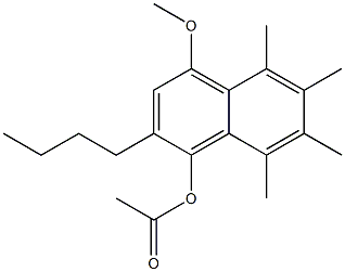 1-Acetoxy-2-butyl-4-methoxy-5-methyl-6-methyl-7-methyl-8-methylnaphthalene