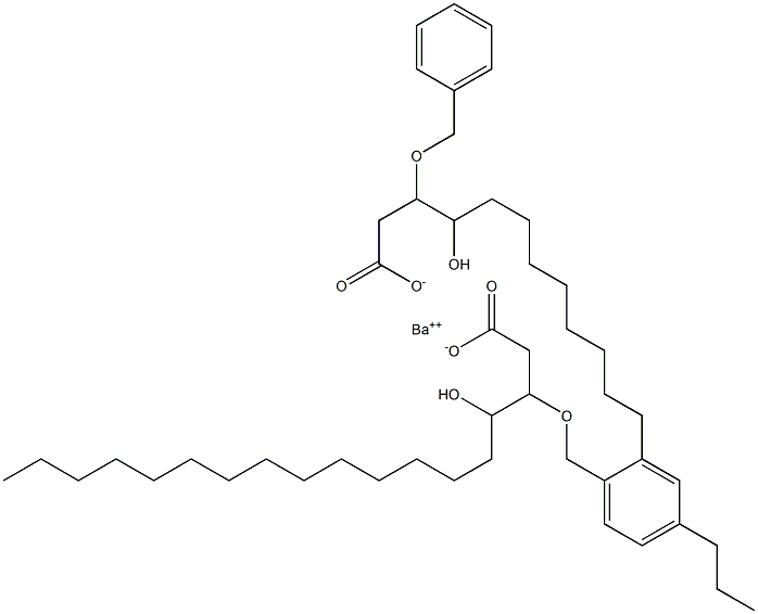 Bis(3-benzyloxy-4-hydroxystearic acid)barium salt Structure