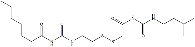 1-Heptanoyl-3-[2-[[(3-isopentylureido)carbonylmethyl]dithio]ethyl]urea|