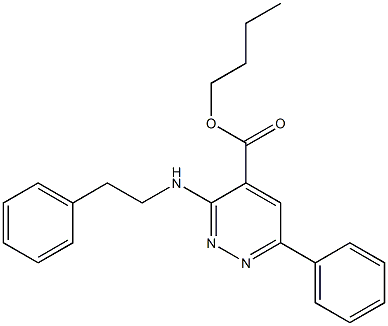 3-(Phenethylamino)-6-phenyl-4-pyridazinecarboxylic acid butyl ester Structure