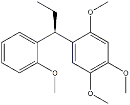 [R,(-)]-1-(o-Methoxyphenyl)-1-(2,4,5-trimethoxyphenyl)propane Struktur